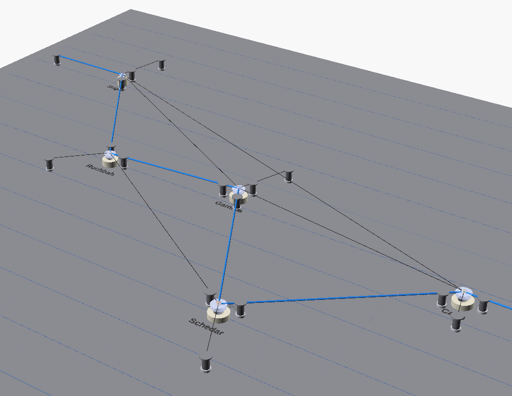 Assembly jig for laying out a constellation