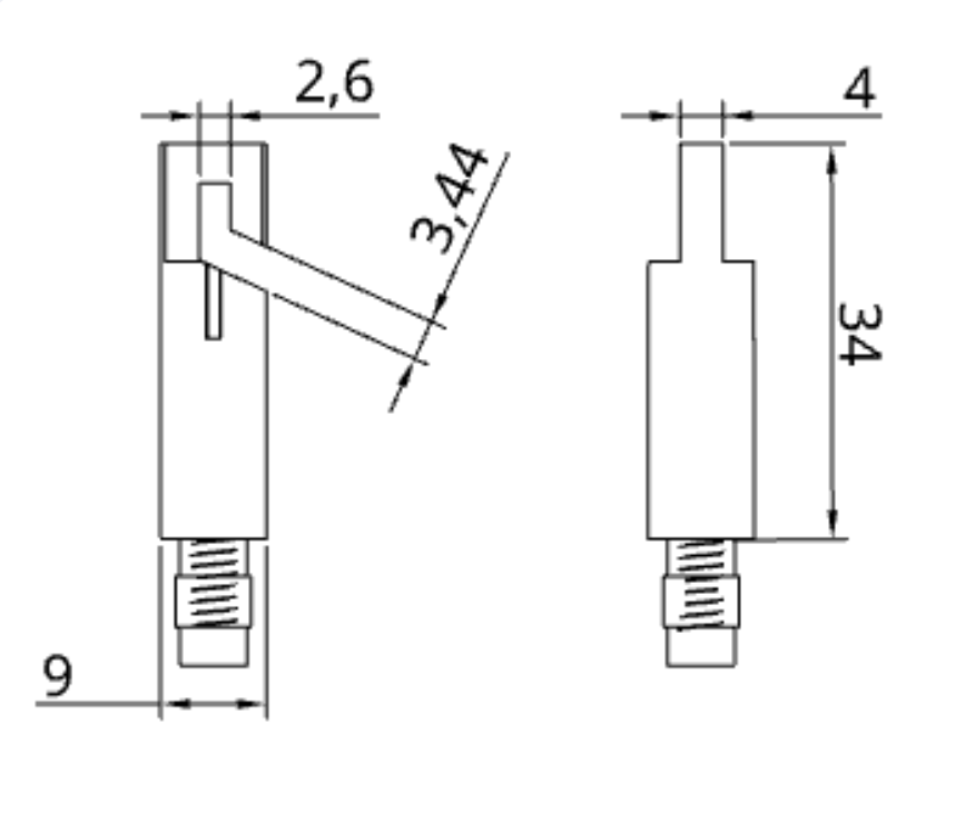 TECNI TG1.5 Angled Glider technical drawing
